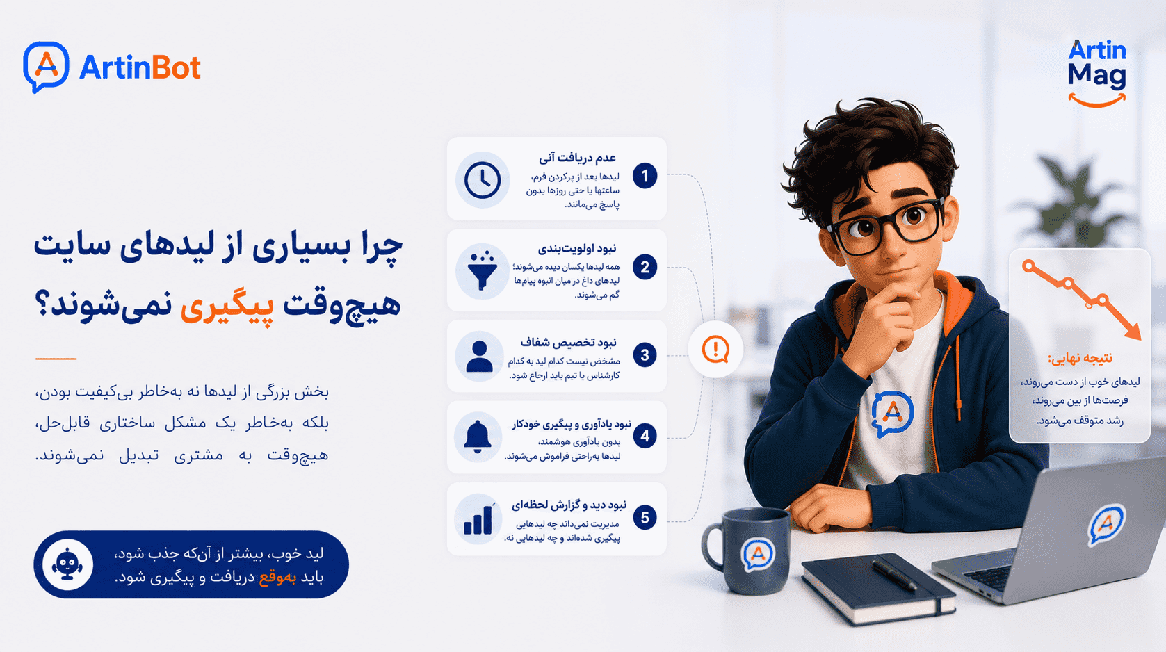 چرا بسیاری از لیدهای سایت هیچ‌وقت پیگیری نمی‌شوند؟