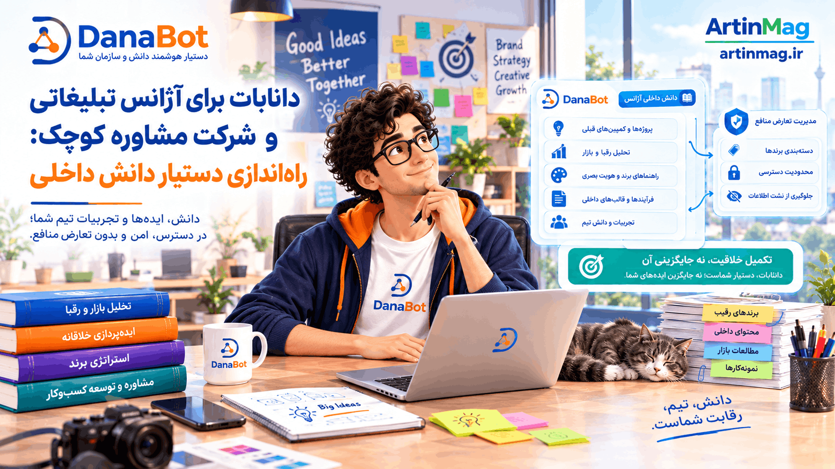 دانابات برای آژانس تبلیغاتی و شرکت مشاوره کوچک: راه‌اندازی دستیار دانش داخلی