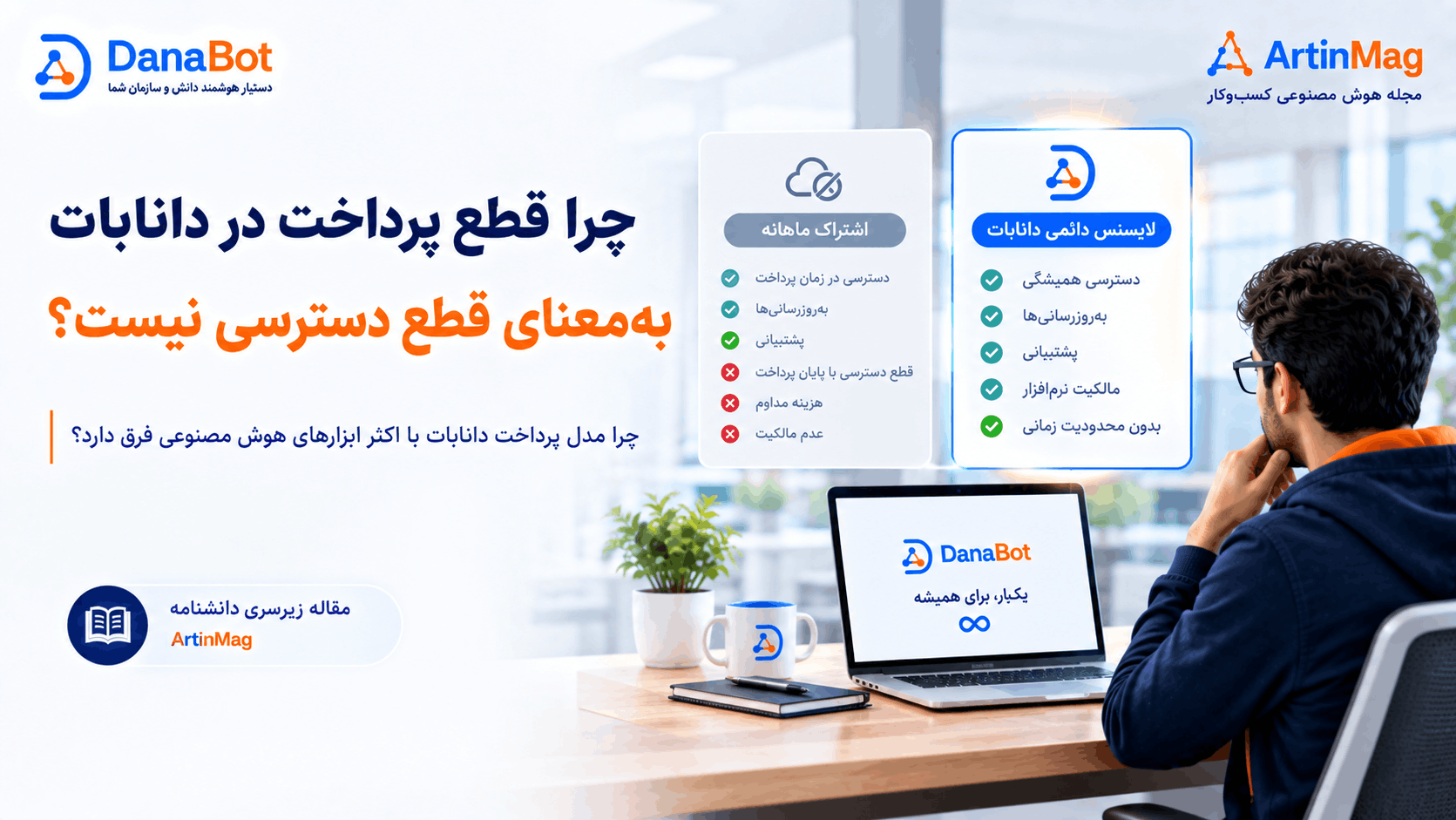 لایسنس دائمی در مقابل اشتراک ماهانه: چرا مدل پرداخت دانابات با اکثر ابزارهای هوش مصنوعی فرق دارد؟