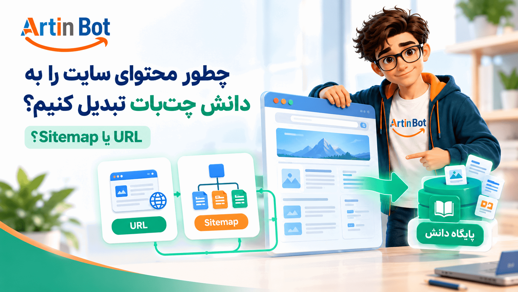 صفحات سایت را منبع دانش چت‌بات کنیم: URL یا Sitemap؟